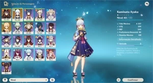 CONTA NA AR 25 Rerol⭐Hutao + Ayaka 5 + vários personagens 4⭐ - Genshin Impact