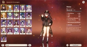 CONTA NA AR 25 Rerol⭐Hutao + Ayaka 5 + vários personagens 4⭐ - Genshin Impact