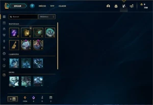 Conta bronze 1 com 23 Champs e 3 Skins + 6 Espolios - League of Legends LOL