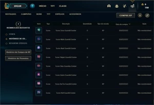 Conta bronze 1 com 23 Champs e 3 Skins + 6 Espolios - League of Legends LOL
