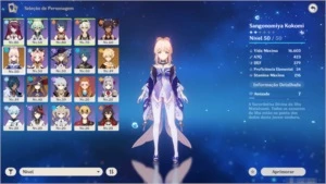 Genshin impact Conta com Mona C1, Kokomi e banner garantido