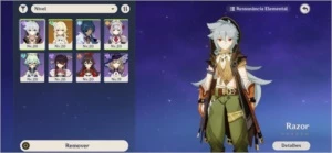 Conta com Razor + Beidou + Noelle, AR 12. - Genshin Impact