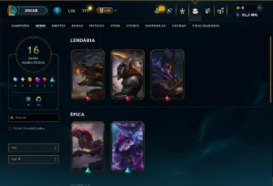 Mestre com 60 Champs e 16 Skins ( 35 PDL ) - League of Legends LOL