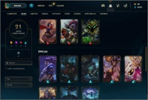 Conta ouro 3 com 51 champs e 21 skins - League of Legends LOL