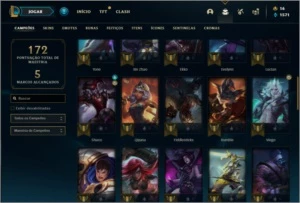 Conta ouro 3 com 51 champs e 21 skins - League of Legends LOL