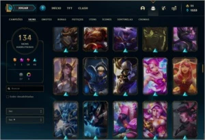 Conta ouro 4 com TODOS os champs e 134 skins (MAIN SUPORTE) - League of Legends LOL