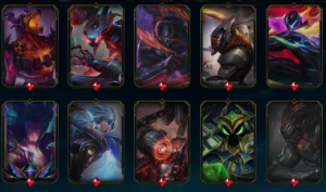 conta league of legends com 296 skins e skins no valorant LOL