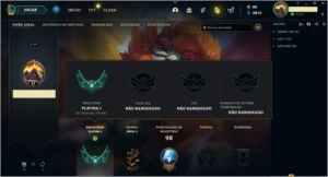 Conta league of legends smurf win rate 70% LOL