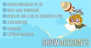 Contas Smurf/Unranked LVL 30 Sem E-mail Verificado - League of Legends LOL