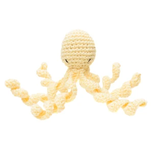 Polvo Pequeno Amarelo Amigurumi - Artesanato e Personalizados