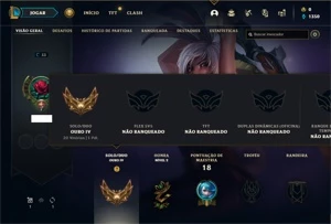 Conta ouro 4 com 27 Champs e 6 Skins + 1 Fragmento - League of Legends LOL