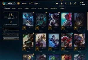 Conta ouro 4 com 27 Champs e 6 Skins + 1 Fragmento - League of Legends LOL