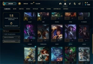 Conta ouro 4 com 27 Champs e 6 Skins + 1 Fragmento - League of Legends LOL