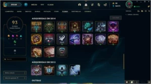 CONTA LEGUE OF LEGENDS 116 SKINS/NÍVEL 52/UNRANKED - League of Legends LOL