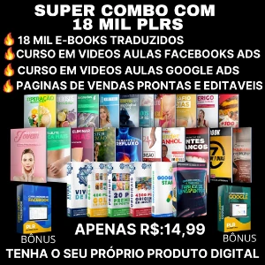 E-Books -Plr - 18Mil E-Books Plrs - 35 Cursos Plrs Em Vídeos - Outros