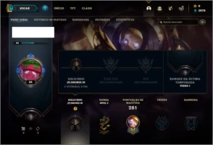 Conta bronze 3 com 118 champs e 140 skins ( MAIN SUP ) - League of Legends LOL