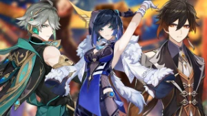 Conta Genshin Impact AR 42 | Alhaitham + Yelan + Zhongli