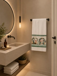 Toalha de Rosto Presépio - 50 x 80 cm - Artesanato e Personalizados