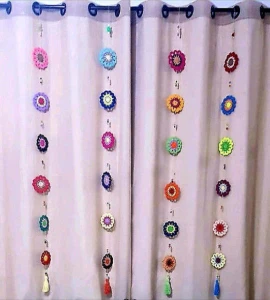 Enfeite de Parede/cortina em Crochê - Artesanato e Personalizados