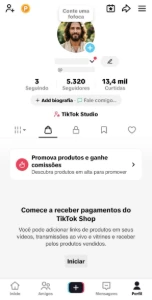 Conta Tiktok Shop Ativo + Live Studio | +5.300 Seguidores - Redes Sociais