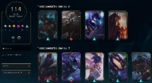 Conta lol 1 MILHÃO DE MAESTRIA de jhin + 114 skins - League of Legends