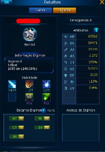 Conta Ladmo Omegamon End Game - Digimon Masters Online