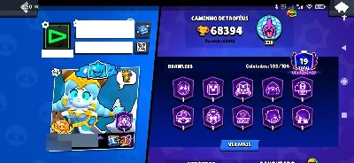 Conta De Brawl Stars À Venda! (68K+ Troféus | 443 Sk