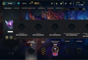 Unranked com TODOS os champs e 258 Skins ( JG / TOP / ADC ) - League of Legends LOL