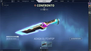 Conta valorant com adaga glitchpop e outras skins