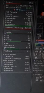 vendo um ed e um knight em contas diferentes leveis alto - Tibia