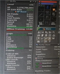 vendo um ed e um knight em contas diferentes leveis alto - Tibia