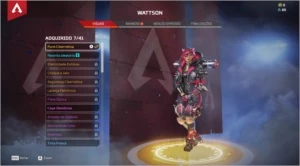Conta apex legends skins raras 26 lendarias