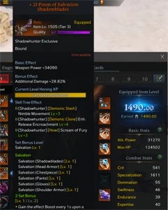 Conta Shadowhunter 1490 com mais de 700k Gold - Arcturus - Lost Ark