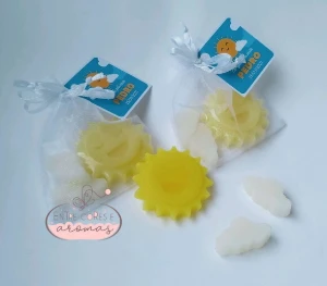 Sabonete Sol Feliz com Nuvem - Artesanato e Personalizados