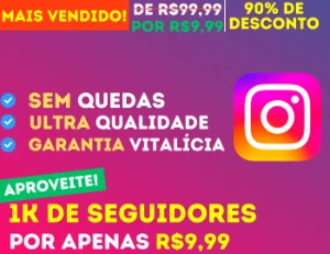 [PROMOÇÃO] 1K de Seguidores Instagram por apenas R$ 9,99 - Redes Sociais