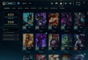 Conta Lol Lvl 407 299 Skins 172 Campeoes - League of Legends