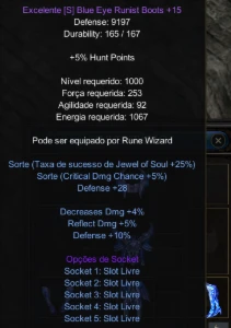 Set Rw Blue Eye Anc + Boots Skt - MU Online