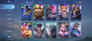 Conta Mobile Legends - 118 heróis, 272 skins