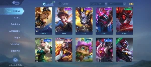 Conta Mobile Legends - 118 heróis, 272 skins