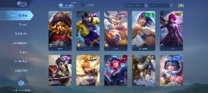 Conta Mobile Legends - 118 heróis, 272 skins