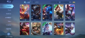 Conta Mobile Legends - 118 heróis, 272 skins