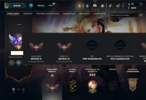 Bronze 2 com 120 Champs e 127 Skins ( Mais de 10 Jogos ) - League of Legends LOL