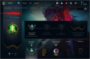 Conta  platina 4 57% winrate ganhando 18 pdl - League of Legends LOL