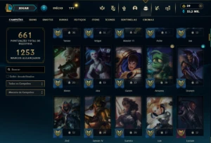 Prata 4 com TODOS os champs e 159 Skins + 7 Vitoriosas - League of Legends LOL