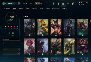 ⭐Conta Lol Full Champs | Lvl 520 | 196 Skins | 3 Ultimates ⭐ - League of Legends