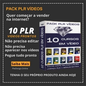 PACOTE PLR EM VÍDEOS  10 CURSOS LUCRATIVOS PRONTOS - Cursos e Treinamentos