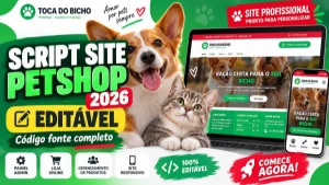 Script PHP para Site de Petshop 2026 - Sites, Lojas e Sistemas Prontos Sites e Scripts