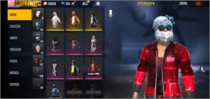Conta free fire muito gemada