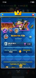 Conta Clash Royale full carta com passe mini pekka e mago