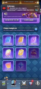 Conta Clash Royale full carta com passe mini pekka e mago